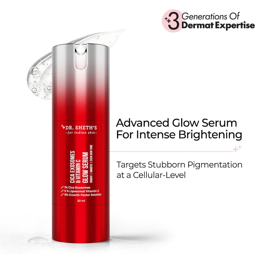 Dr. Sheth's Cica Exosomes & Vitamin C Glow Serum bottle