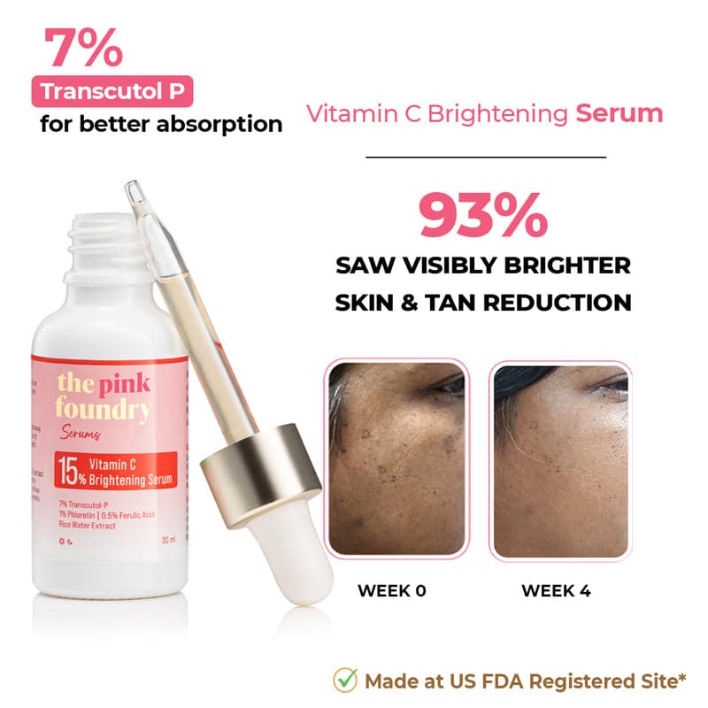 The Pink Foundry 15% Vitamin C Brightening Serum bottle