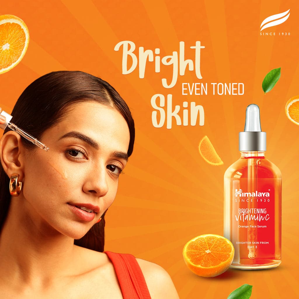 Himalaya Brightening Vitamin C Orange Face Serum bottle
