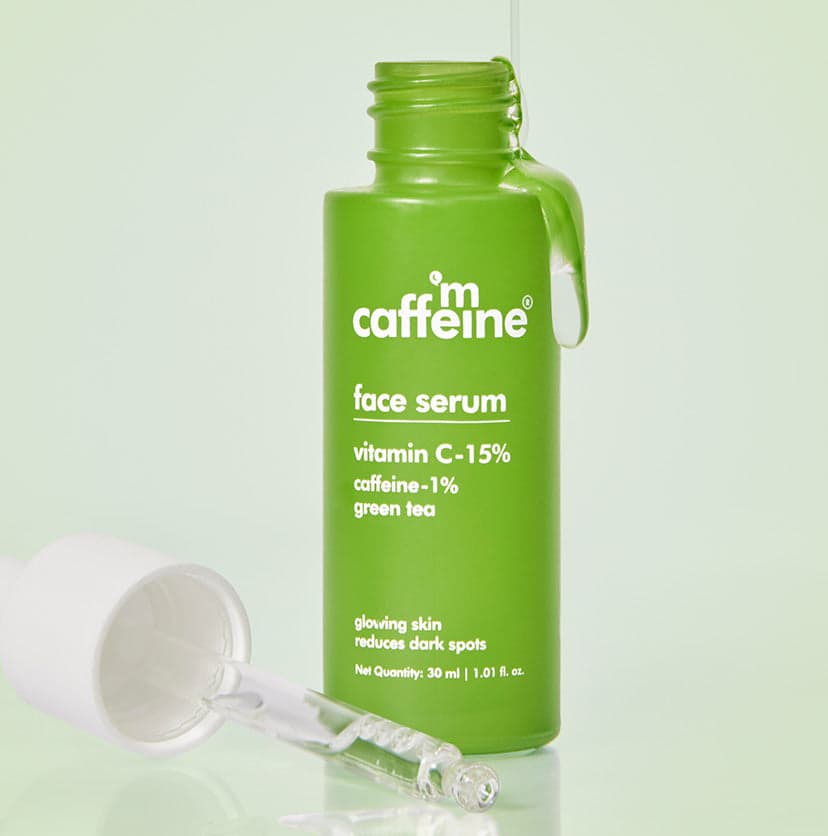 mCaffeine Green Tea & 15% Vitamin C Face Serum bottle