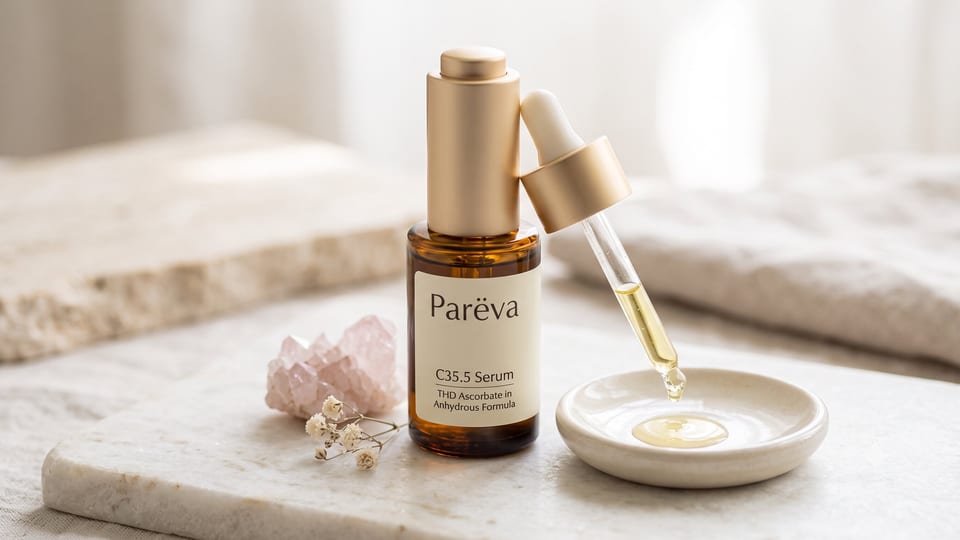 Parëva's C35.5 Serum Packs 30% Oil-Soluble Vitamin C Into a Waterless Formula